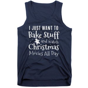 I Just Want To Bake Stuff And Watch Christmas Movies Red Tank Top