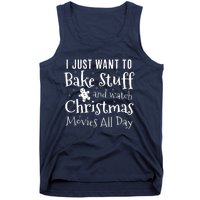 I Just Want To Bake Stuff And Watch Christmas Movies Red Tank Top