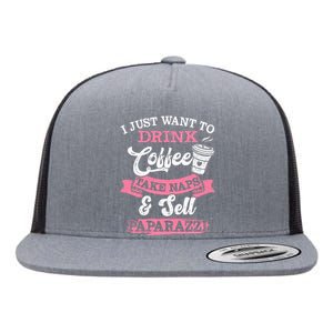 I Just Want To Drink Coffee Take Naps Sell Paparazzi Coffee Flat Bill Trucker Hat