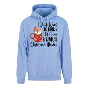 I Just Want To Drink Hot Cocoa And Watch Christmas Movies Unisex Surf Hoodie