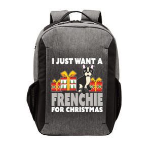 I Just Want A French Bulldog Cute Frenchie Christmas Funny Gift Vector Backpack