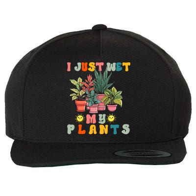 I Just Wet My Plants Funny Gardener Gardening Lover Wo Wool Snapback Cap