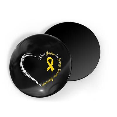 In July We Wear Yellow Ewing Sarcoma Awareness Ribbon Magnet