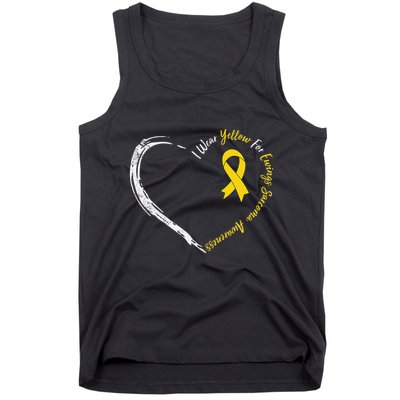 In July We Wear Yellow Ewing Sarcoma Awareness Ribbon Tank Top
