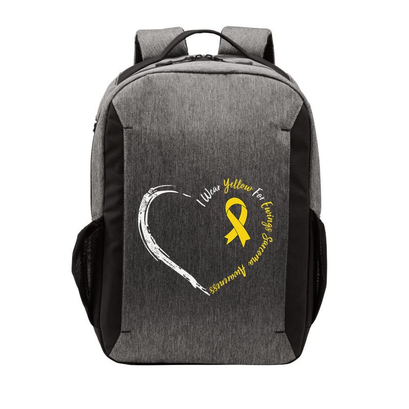 In July We Wear Yellow Ewing Sarcoma Awareness Ribbon Vector Backpack