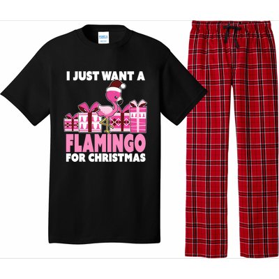 I Just Want A Flamingo For Christmas Flamingo Christmas Cute Gift Pajama Set