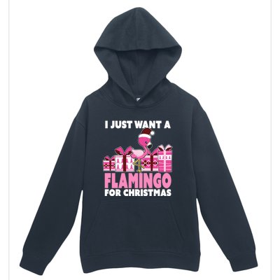 I Just Want A Flamingo For Christmas Flamingo Christmas Cute Gift Urban Pullover Hoodie