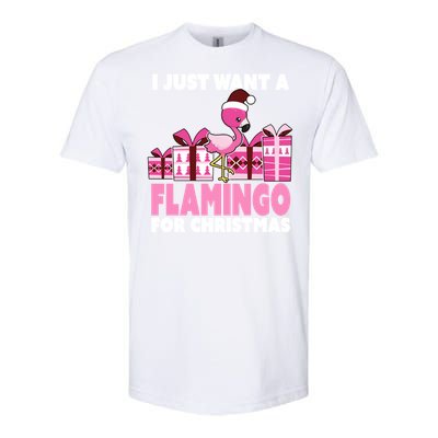 I Just Want A Flamingo For Christmas Flamingo Christmas Cute Gift Softstyle CVC T-Shirt