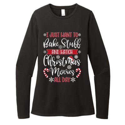 I Just Want To Bake Stuff And Watch Christmas Movies Womens CVC Long Sleeve Shirt