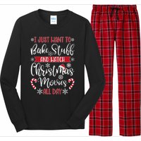 I Just Want To Bake Stuff And Watch Christmas Movies Long Sleeve Pajama Set