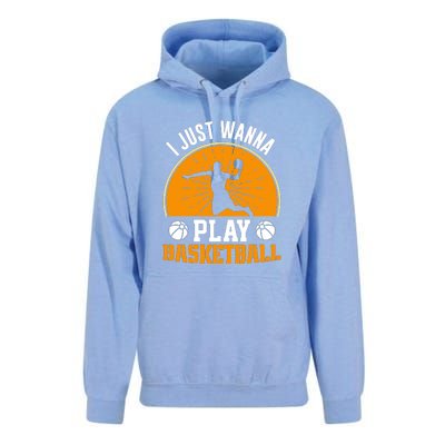 I Just Wanna Play Basketball For Team Sport Bball Unisex Surf Hoodie