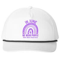 In June We Wear Purple Elder Abuse Awareness Month Rainbow Snapback Five-Panel Rope Hat