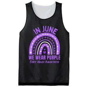 In June We Wear Purple Elder Abuse Awareness Month Rainbow Mesh Reversible Basketball Jersey Tank