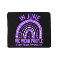 In June We Wear Purple Elder Abuse Awareness Month Rainbow Mousepad