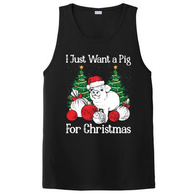 I Just Want A Pig For Christmas Holiday Tree Piglet Cute Cute Gift PosiCharge Competitor Tank