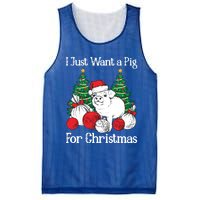 I Just Want A Pig For Christmas Holiday Tree Piglet Cute Cute Gift Mesh Reversible Basketball Jersey Tank