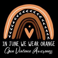 In June We Wear Orange Gun Violence Awareness Rainbow Zip Tote Bag