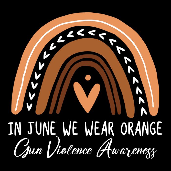 In June We Wear Orange Gun Violence Awareness Rainbow Zip Tote Bag