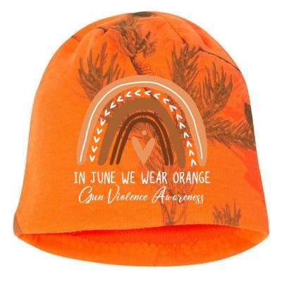 In June We Wear Orange Gun Violence Awareness Rainbow Kati - Camo Knit Beanie