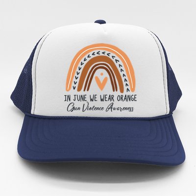 In June We Wear Orange Gun Violence Awareness Rainbow Trucker Hat