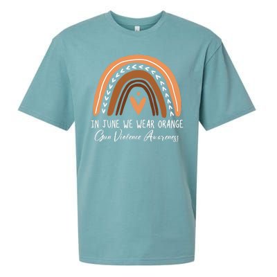 In June We Wear Orange Gun Violence Awareness Rainbow Sueded Cloud Jersey T-Shirt