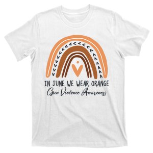 In June We Wear Orange Gun Violence Awareness Rainbow T-Shirt