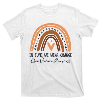 In June We Wear Orange Gun Violence Awareness Rainbow T-Shirt