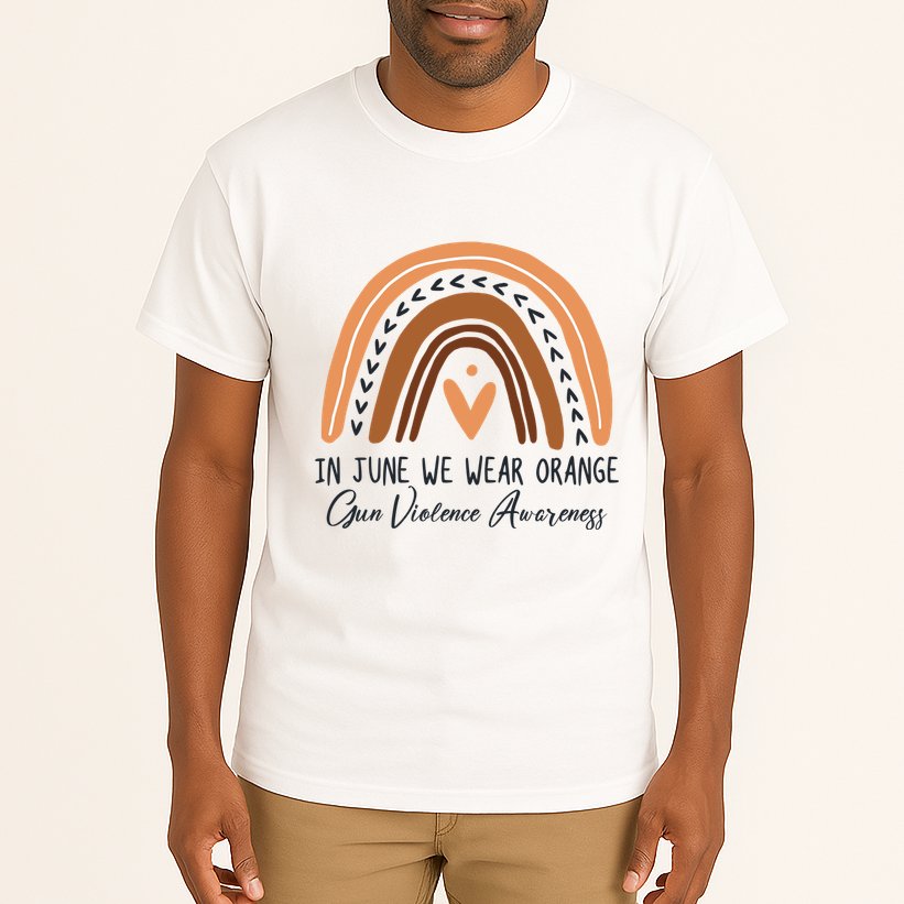 In June We Wear Orange Gun Violence Awareness Rainbow Tall T-Shirt