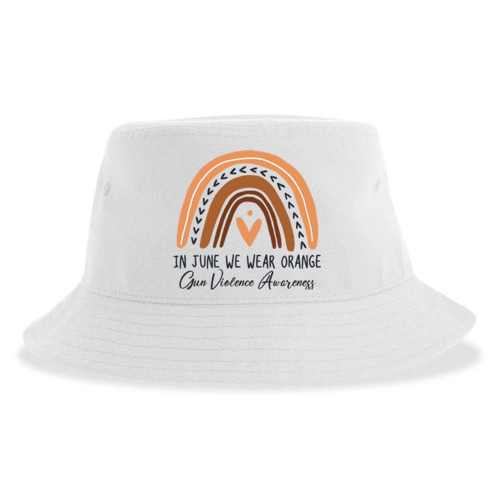 In June We Wear Orange Gun Violence Awareness Rainbow Sustainable Bucket Hat