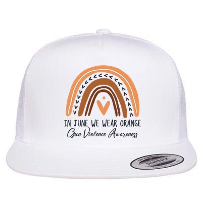 In June We Wear Orange Gun Violence Awareness Rainbow Flat Bill Trucker Hat