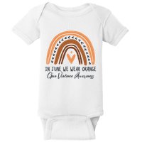 In June We Wear Orange Gun Violence Awareness Rainbow Baby Bodysuit