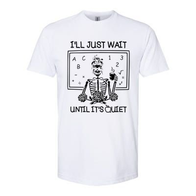 Ill Just Wait Until Its Quiet Teacher Lazy Halloween Costume Gift Softstyle® CVC T-Shirt