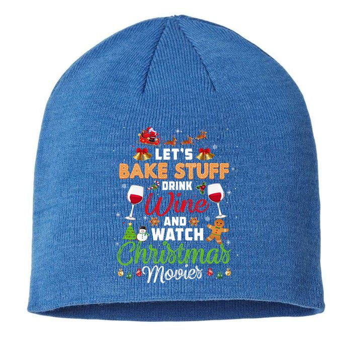 I Just Want To Wine Watch Christmas Movies Xmas Lover Gift Sustainable Beanie