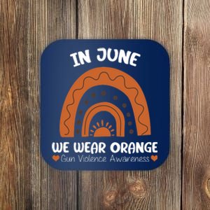 In June Wear Orange Gun Violence Awareness Coaster