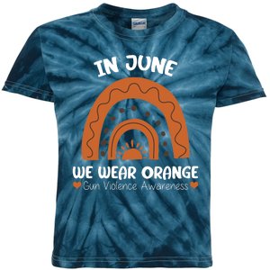 In June Wear Orange Gun Violence Awareness Kids Tie-Dye T-Shirt