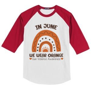 In June Wear Orange Gun Violence Awareness Kids Colorblock Raglan Jersey