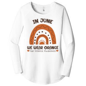 In June Wear Orange Gun Violence Awareness Women's Perfect Tri Tunic Long Sleeve Shirt