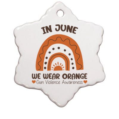 In June Wear Orange Gun Violence Awareness Ceramic Star Ornament