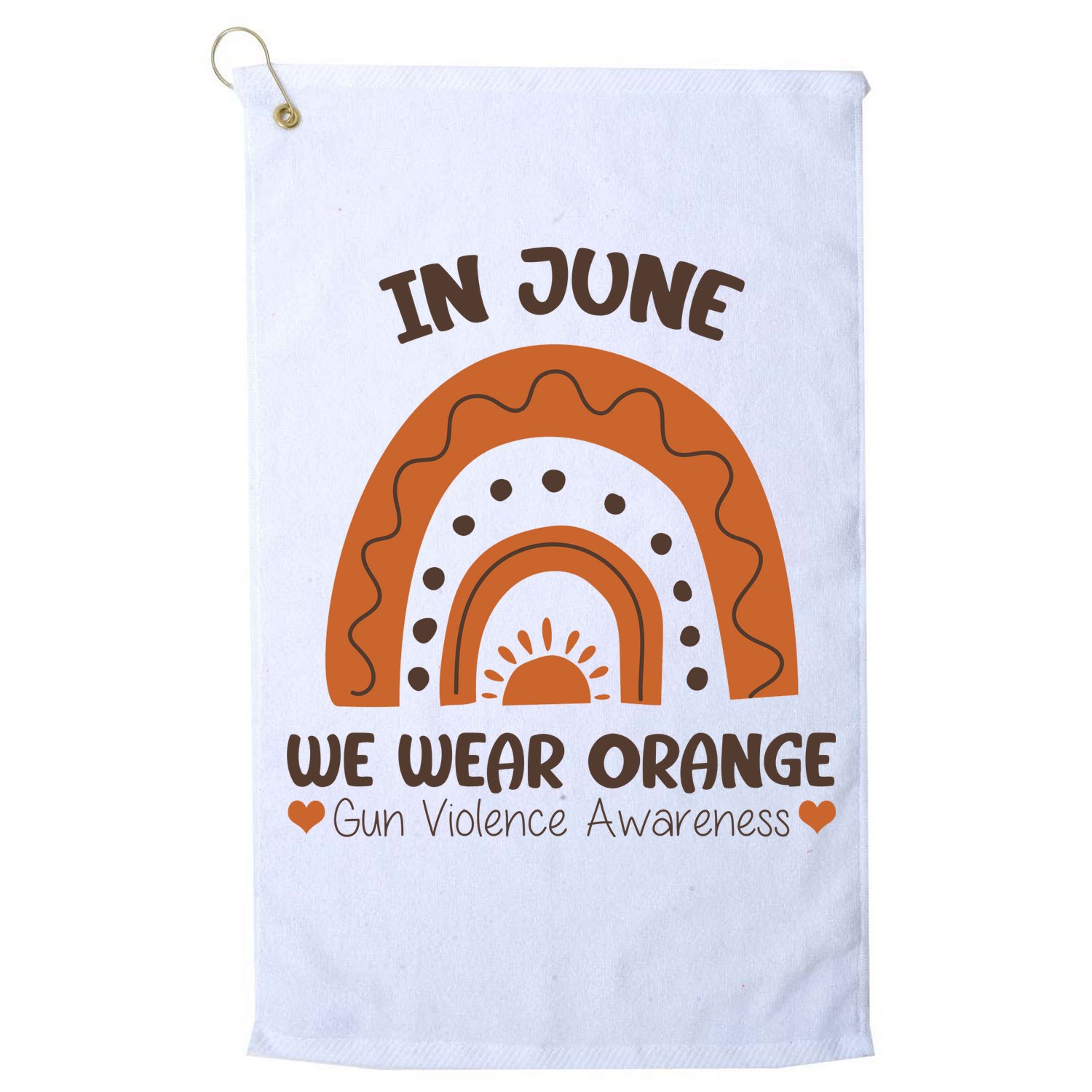 In June Wear Orange Gun Violence Awareness Golf Towel