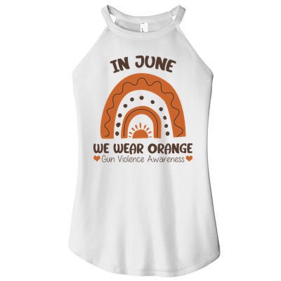 In June Wear Orange Gun Violence Awareness Women's Perfect Tri Rocker Tank