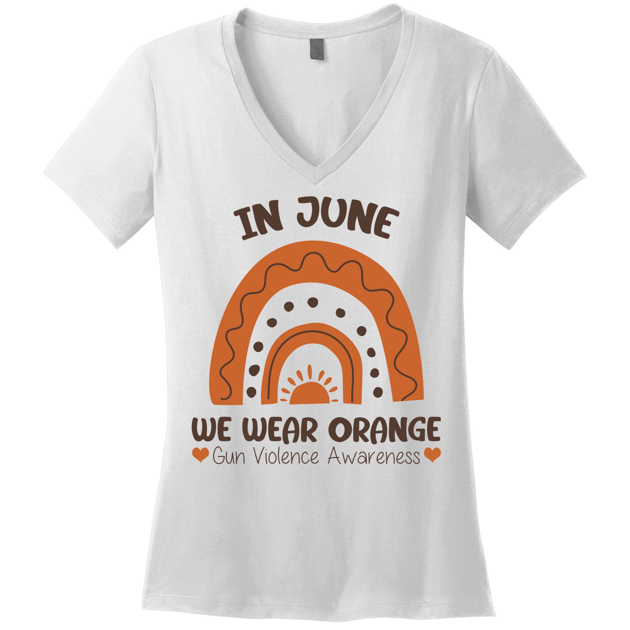 In June Wear Orange Gun Violence Awareness Women's V-Neck T-Shirt