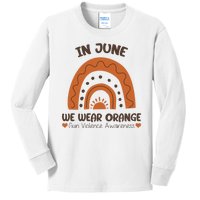 In June Wear Orange Gun Violence Awareness Kids Long Sleeve Shirt