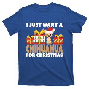 I Just Want A Chihuahua For Christmas Chihuahua Christmas Great Gift T-Shirt