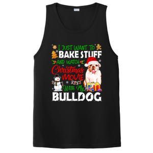 I Just Want To Bake Stuff And Christmas Movie With Bulldog Gift PosiCharge Competitor Tank