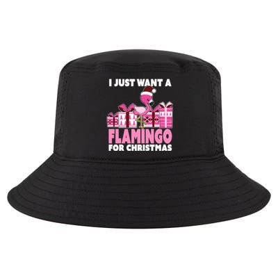 I Just Want A Flamingo For Christmas Flamingo Christmas Gift Cool Comfort Performance Bucket Hat