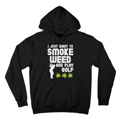 I Just Want to Smoke Cigars And Play Golf Funny Dad Hoodie