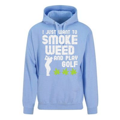 I Just Want to Smoke Cigars And Play Golf Funny Dad Unisex Surf Hoodie