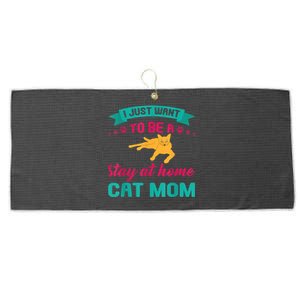 I Just Want To Be A Stay At Home Cat Mom Large Microfiber Waffle Golf Towel