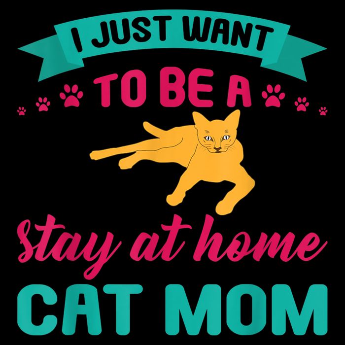 I Just Want To Be A Stay At Home Cat Mom Short Acrylic Beanie