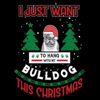 I Just Want To Hang With My Bulldog This Christmas Gift Cooling Performance Long Sleeve Crew